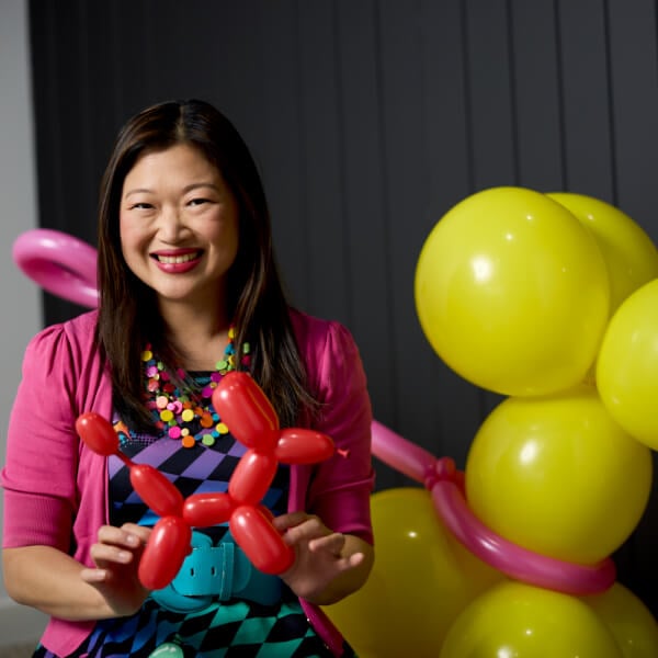 Photo from a Giggly Wiggly Balloons workshop