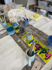 Pottery class by Glaze Galleria