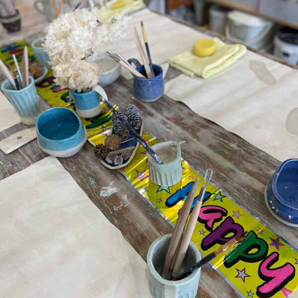 Pottery class by Glaze Galleria