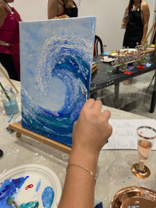 Painting class by Gloria Silva
