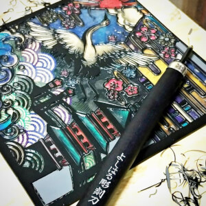 Print Making class by Hanabi