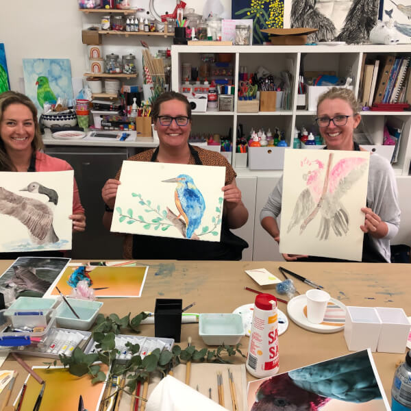 Painting class by Heather Hunt