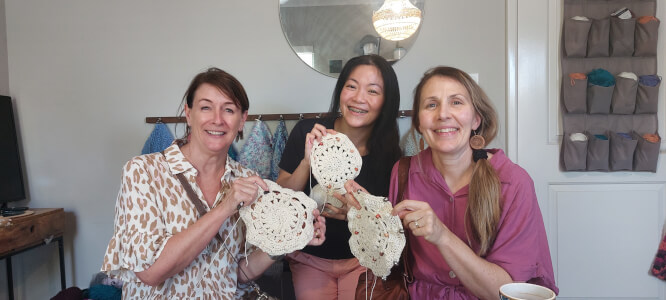 Textiles class by Helen Gibson