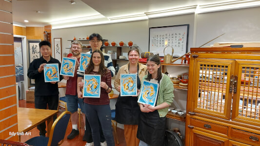 Painting class by Ildy Izso Art