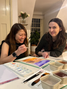 Painting class by Ildy Izso Art