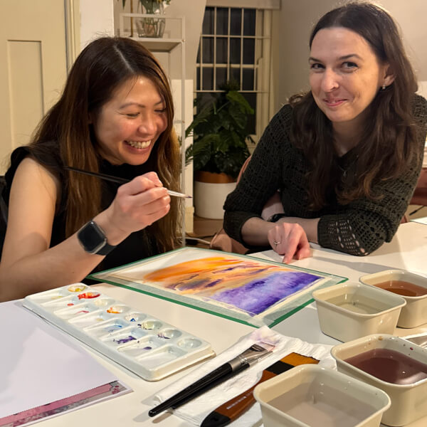 Painting class by Ildy Izso Art