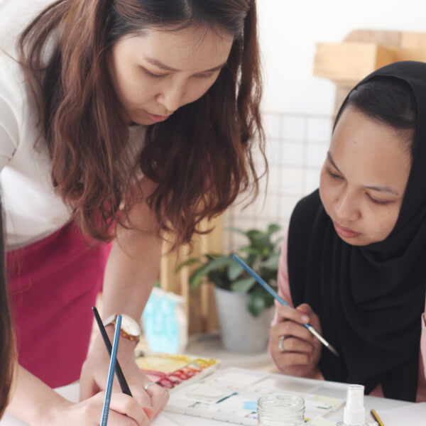 Photo from a Kerrilyn Cheah Watercolor workshop