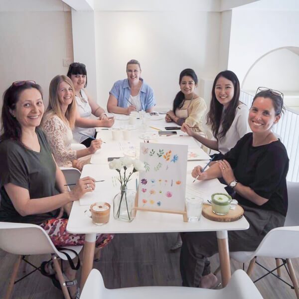 Photo from a Kerrilyn Cheah Watercolor workshop