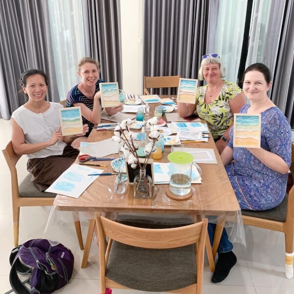 Photo from a Kerrilyn Cheah Watercolor workshop