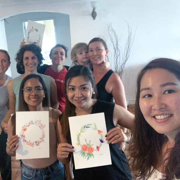 Photo from a Kerrilyn Cheah Watercolor workshop