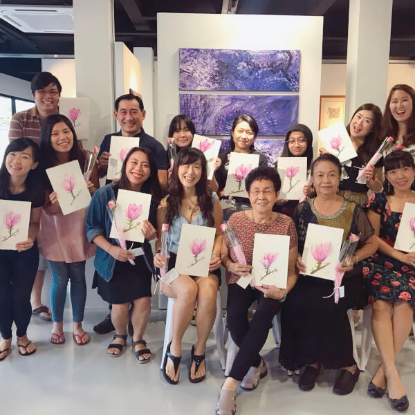 Photo from a Kerrilyn Cheah Watercolor workshop