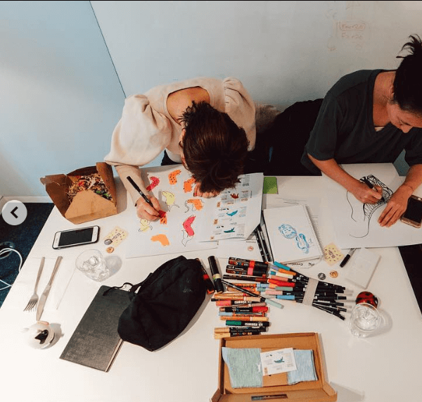 Photo from a Little Illo House workshop