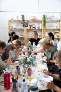Pottery class by Little Paint Co