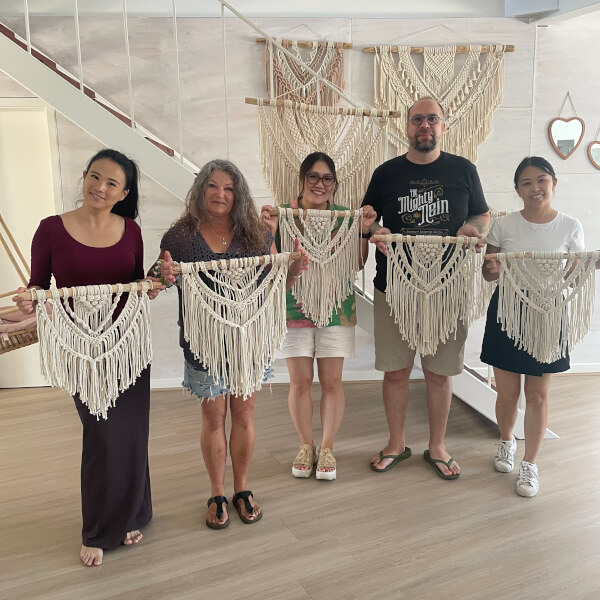 Photo from a Lorna & Lila Macrame workshop