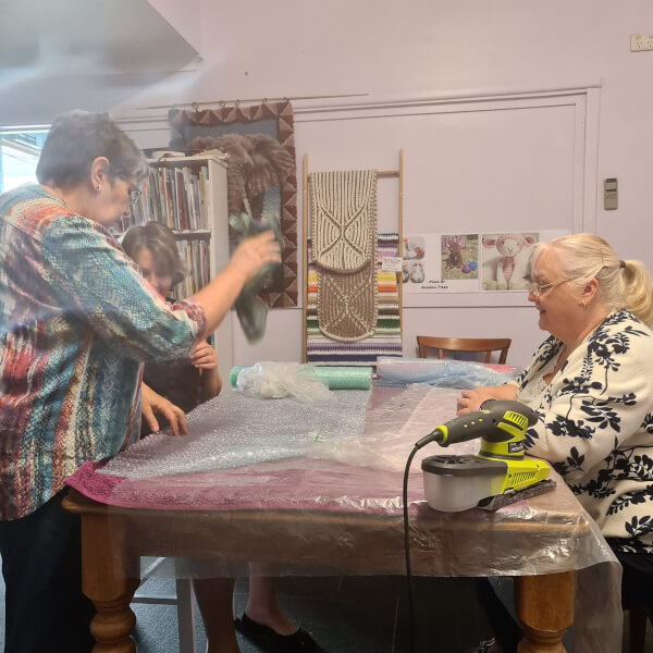 Photo from a Mean Mothers Creations workshop