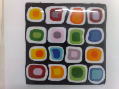 Fused Glass piece made at Glass Fusing Workshop