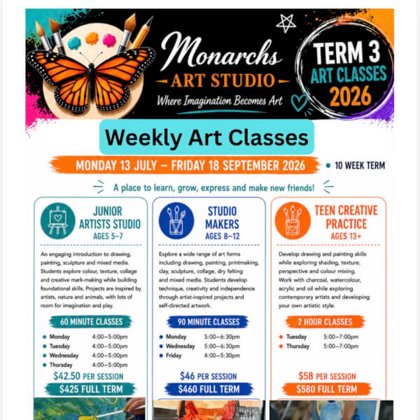 Photo from a Monarchs Art Studio workshop