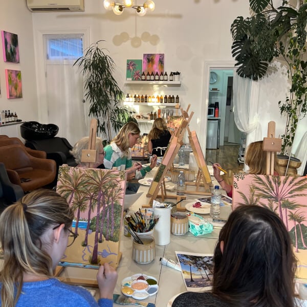 Painting class by Olivia Dilks Art