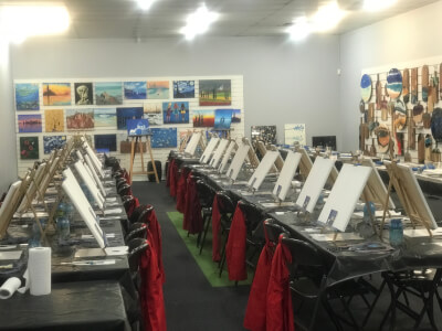 Fluid Art class by Paint Sip