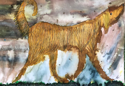 Water Colour "Smelly Louie" -Age 10