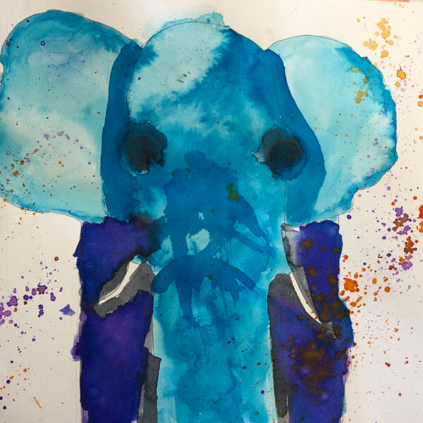 Watercolour Elephant - Age 9