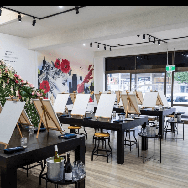 Photo from a Pinot and Picasso Parramatta workshop