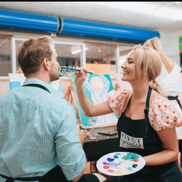 Photo from a Pinot and Picasso Parramatta workshop