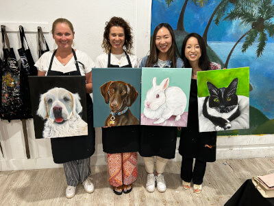 Painting class by Pinot-pet-casso