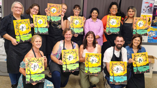 Painting class by Rajani Shreevatsa