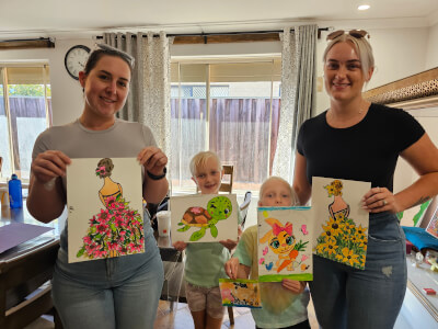 Painting class by Rajani Shreevatsa