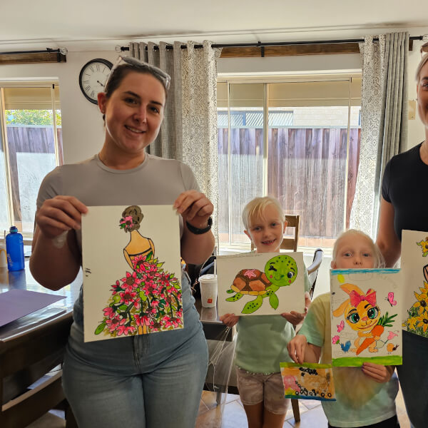 Painting class by Rajani Shreevatsa