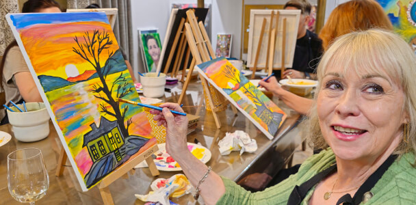 Painting class by Rajani Shreevatsa