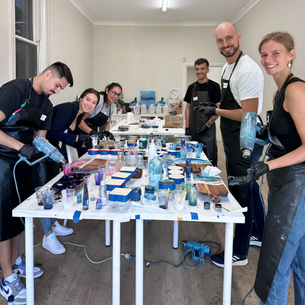 Fluid Art class by Seed and Spark