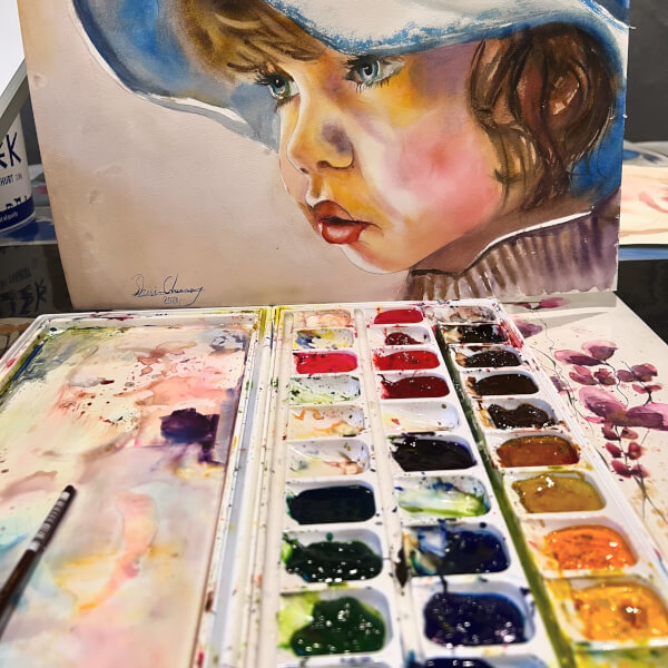 Painting class by Sherry Qasmi