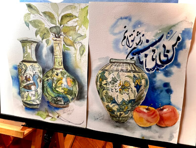 Painting class by Sherry Qasmi