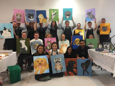 Painting class by Stanley Ave Studio