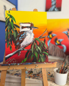 Painting class by Stunned Emu Designs by Wendy Binks