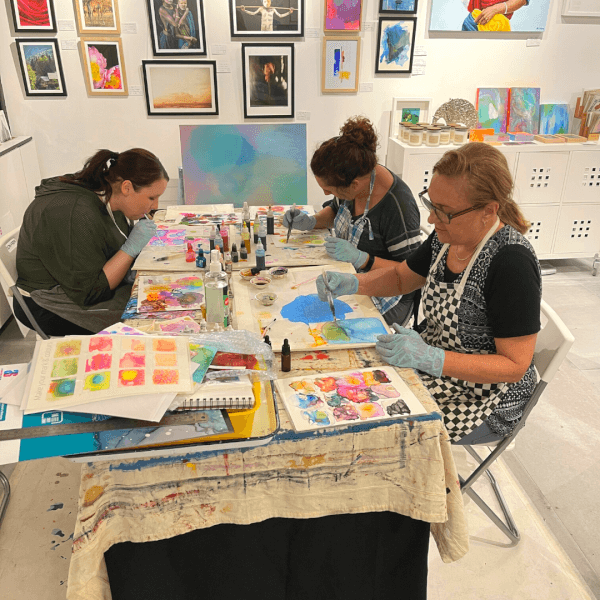 Fluid Art class by THE SPACE Gallery