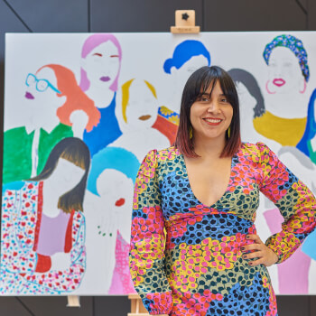Camila Paz, painting and pottery teacher