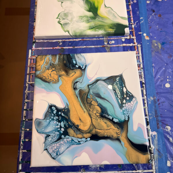 Fluid Art Workshop: Dutch Pouring review by Ruth Harvey - Melbourne
