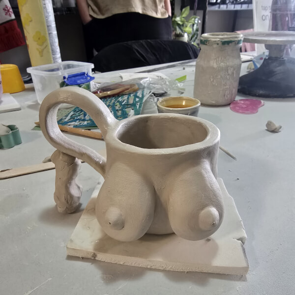Funky Boobie Mug Bash Workshop review by Samantha Hemple - Brisbane