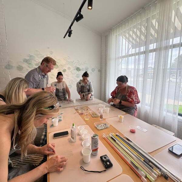 Glass Light Catcher Class: Create and Sip review by Jemma Hathaway - Canberra