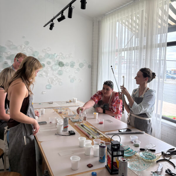 Glass Light Catcher Class: Create and Sip review by Jemma Hathaway - Canberra