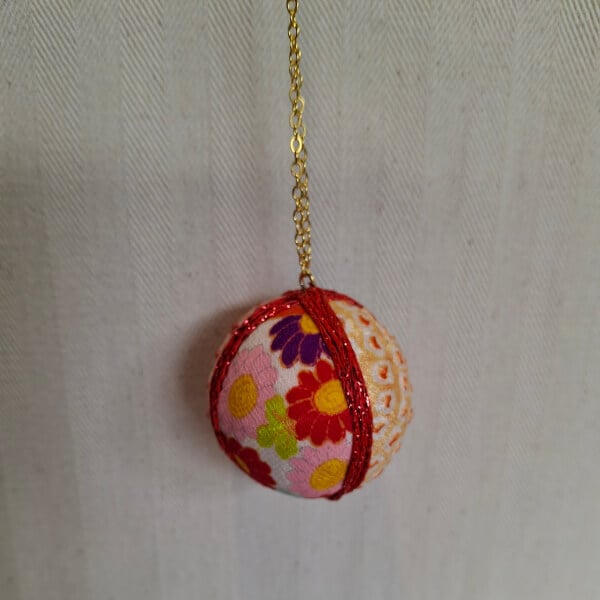 Japanese Fabric Ball 'Kimekomi Mari' Accessory Workshop review by Annette Hansen - Sydney