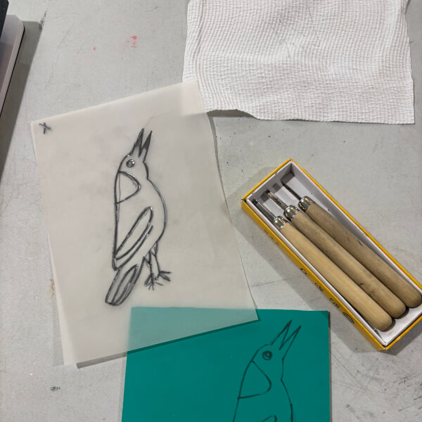 Lino Printing Workshop for Beginners review by Kath McLean - Sydney