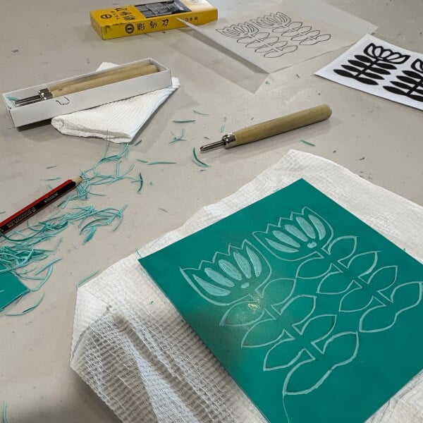 Lino Printing Workshop for Beginners review by Gabriella Rossi - Sydney