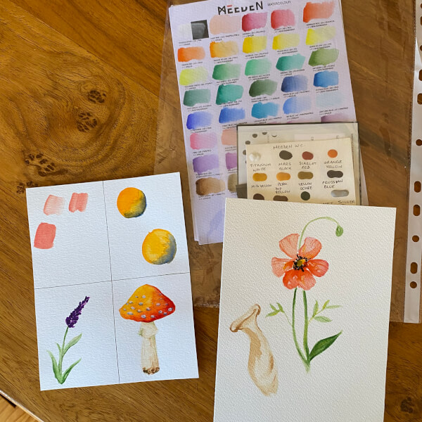 Mushrooms and Floral Watercolour Workshop (2 Hours and 10 Mins) review by Alix Downing - Melbourne