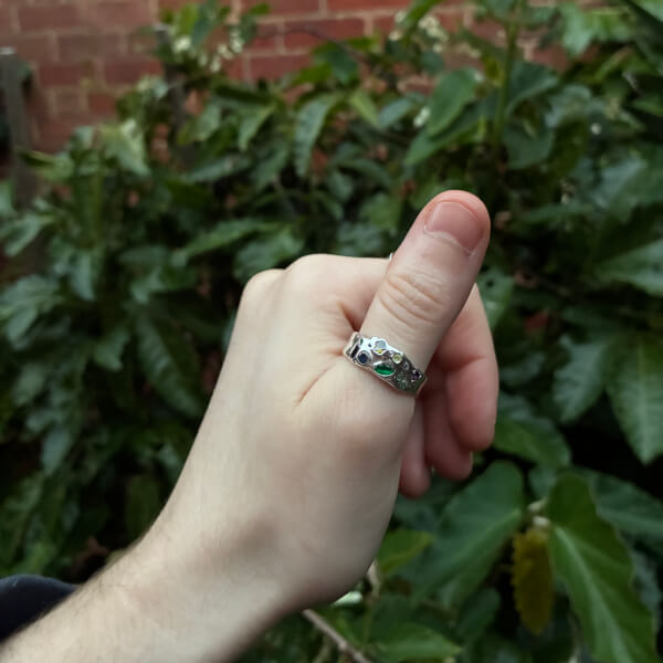 Organic Silver Ring Making Class with Stone review by Christina Massolino - Adelaide