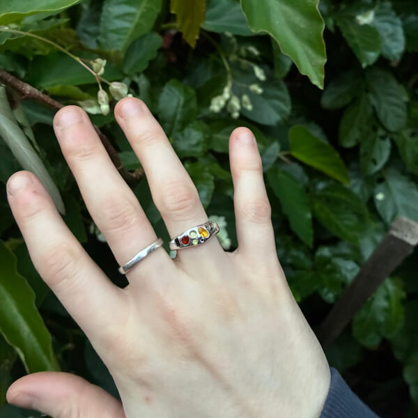 Organic Silver Ring Making Class with Stone review by Christina Massolino - Adelaide