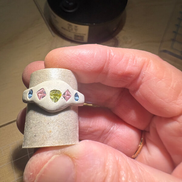 Organic Silver Ring Making Class with Stone review by Lynley Slater - Adelaide